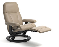 Stressless Consul Classic Base Recliner Chair and Ottoman