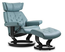 Stressless Skyline Signature Base Chair Recliner and Ottoman