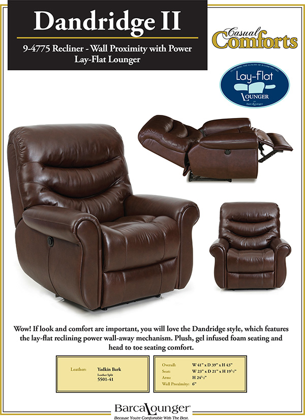 Barcalounger Dandridge II Recliner Chair Dimensions