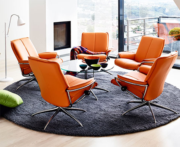 Stressless Clementine Leather City Low Back Recliner Chair by Ekornes