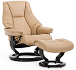 Stressless Live Recliner Chair and Ottoman by Ekornes