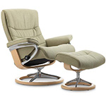 Stressless Nordic Signature Base Recliner Chair and Ottoman by Ekornes