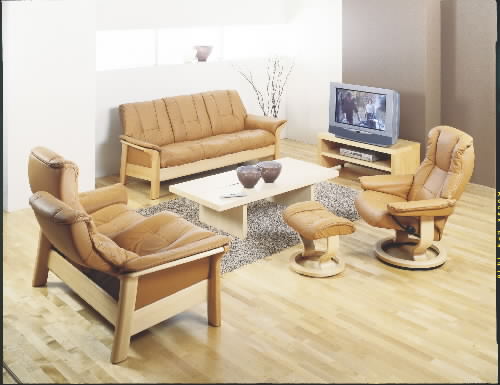 Stressless Paloma Tan Leather Color Sofa from Ekornes