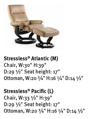 Stressless Atlantic Recliner Chair Ekornes Dimensions