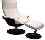 Fjords Spirit Recliner Chair and Ottoman Leather