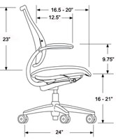 HumanScale Freedom Chair Side Dimesnions 