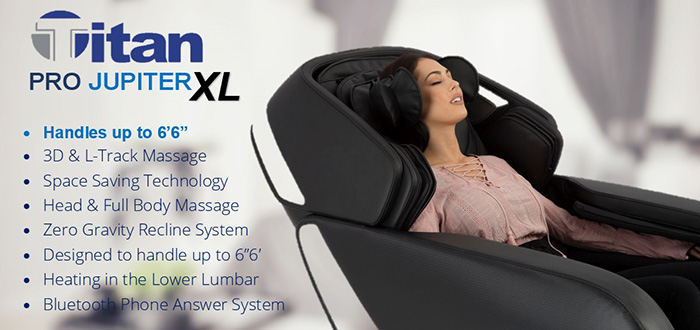 Titan Pro Jupiter XL L-Track Zero Gravity Massage Chair Recliner Features