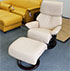Stressless Vision Recliner Chair and Ottoman in Cori Passion Leather