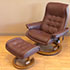 Stressless Royal Large Paloma Coffee Leather Recliner Chair and Ottoman