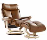 Stressless Magic Recliner Chair and Ottoman by Ekornes