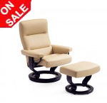 Stressless Pacific Recliner Chair and Ottoman by Ekornes