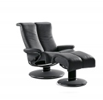 Stressless Blues Recliner Chair and Ottoman by Ekornes
